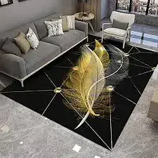 Luxury Modern 3D Visual Effects Soft Velvet Living Room Area Carpet 7x10 Feet, Premium Anti-Slip Large Floor Rug with Elegant Geometric Pattern for Bedroom, Dining Space and Contemporary Home Decor