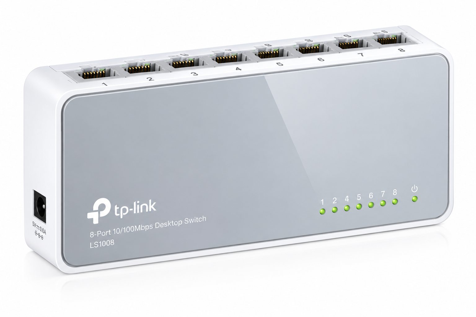 TP-Link LS1008 8-Port 10/100Mbps Ethernet Switch – LiteWave Unmanaged Desktop Network Switch