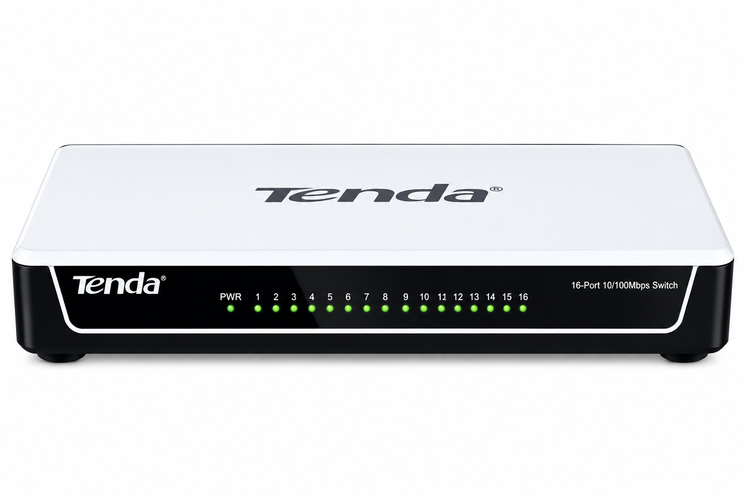 Tenda S16 16-Port 10/100Mbps Ethernet Switch – Unmanaged Desktop Network Switch