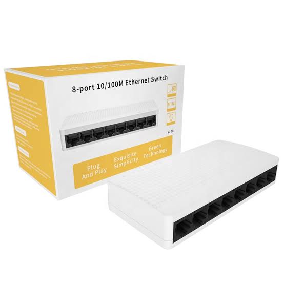 Tenda S108 8-Port 10/100Mbps Ethernet Switch – Unmanaged Desktop Network Switch