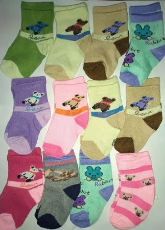 VERY ESSENTIAL AND COST EFFECTIVE  !!!6 Pairs/lot Baby Socks 0-12 Months Assorted