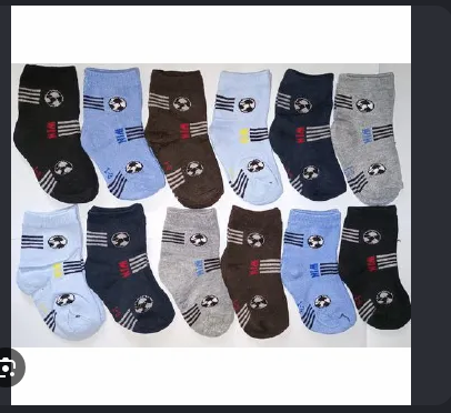 12 Pairs/lot Baby Socks 0-12 Months Assorted colours