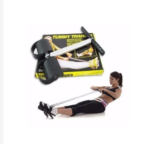 ON OFFER !!!IT GIVES THE DESIRED BODY SHAPE Tummy Spring Tummy Trimmer And Fitness Tension Rope Trainer Resistance Band, Abdomen Waist Arm Leg Stretching Pedal Sit-Up Tension Rope, Spring S