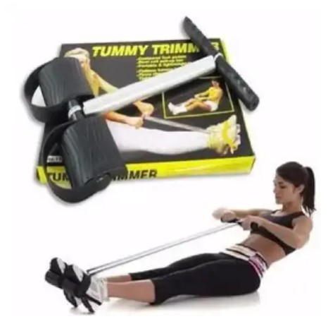 ON OFFER !!!IT GIVES THE DESIRED BODY SHAPE Tummy Spring Tummy Trimmer And Fitness Tension Rope Trainer Resistance Band, Abdomen Waist Arm Leg Stretching Pedal Sit-Up Tension Rope, Spring S