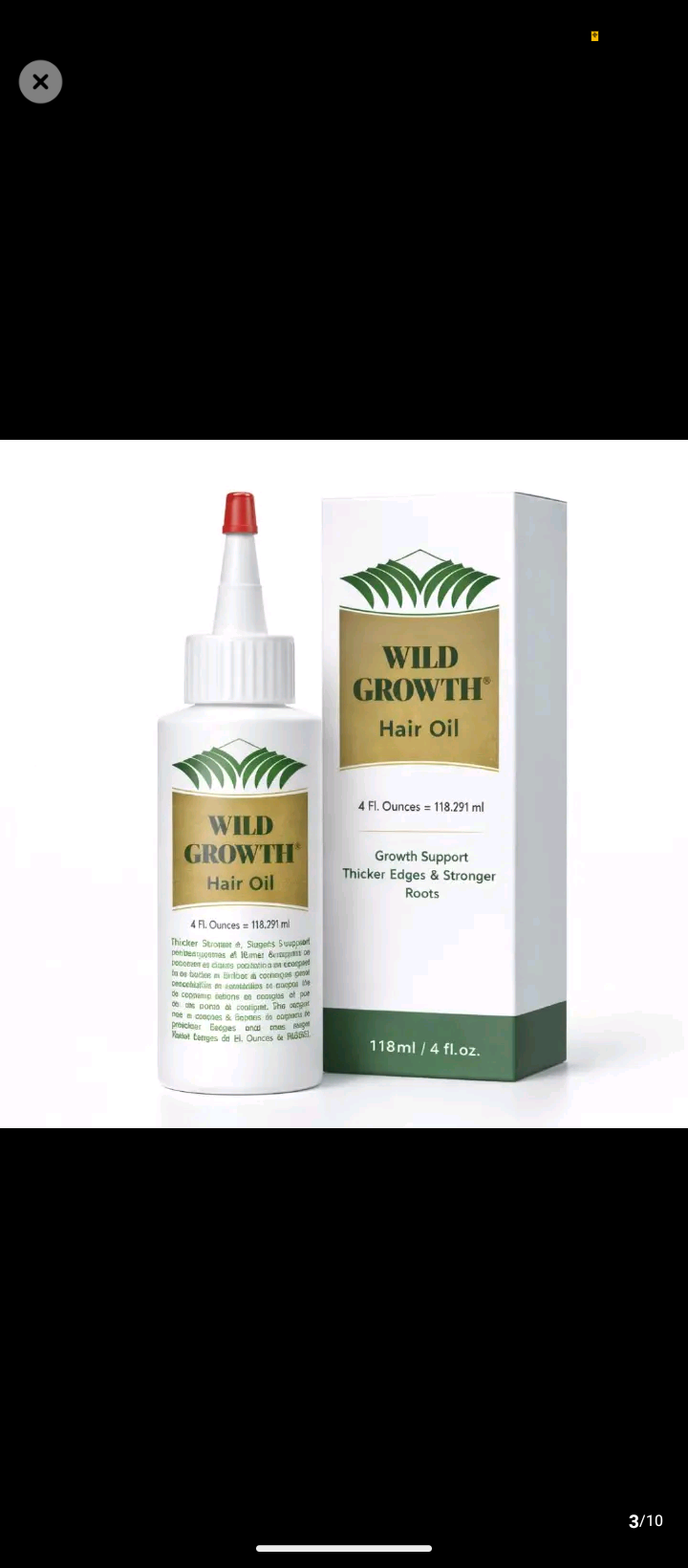 Wild Growth Hair Oil 118ml – Hair Growth & Strengthening Oil for Hair, Scalp, Edges, Eyebrows & Beard