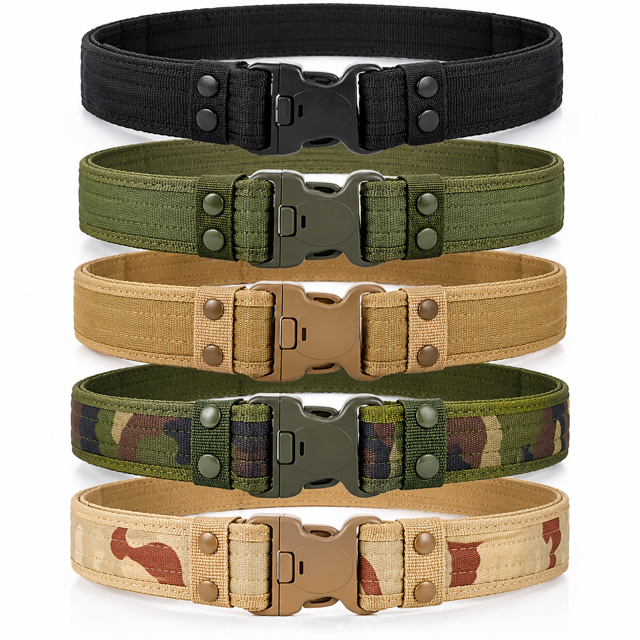 Tactical Utility Belt for Men Adjustable Nylon Military Belt Quick Release Buckle Outdoor Work