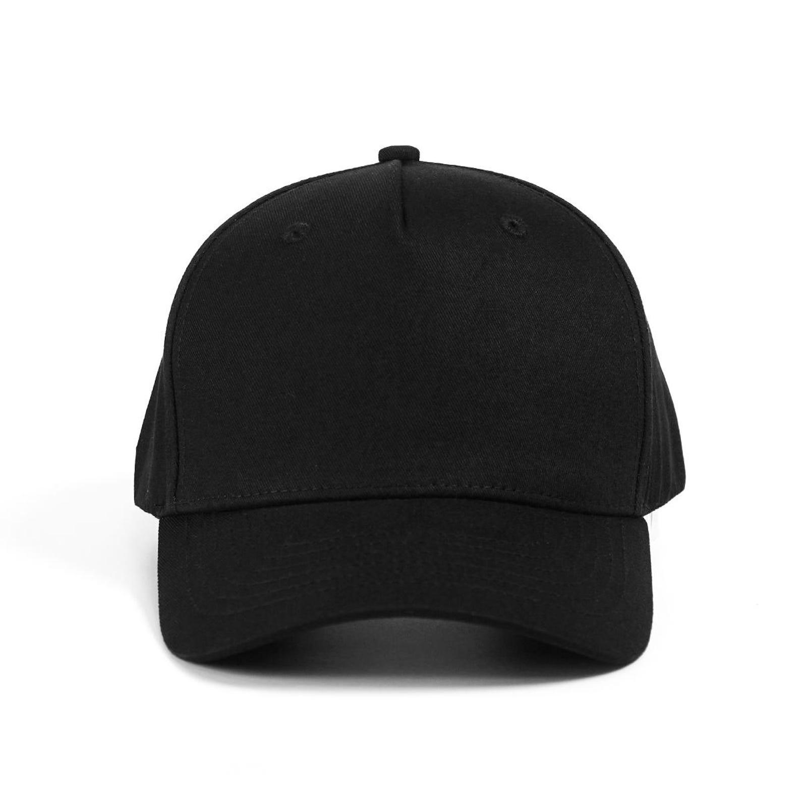 Unisex Plain Black Baseball Cap – Adjustable Casual Sports Hat