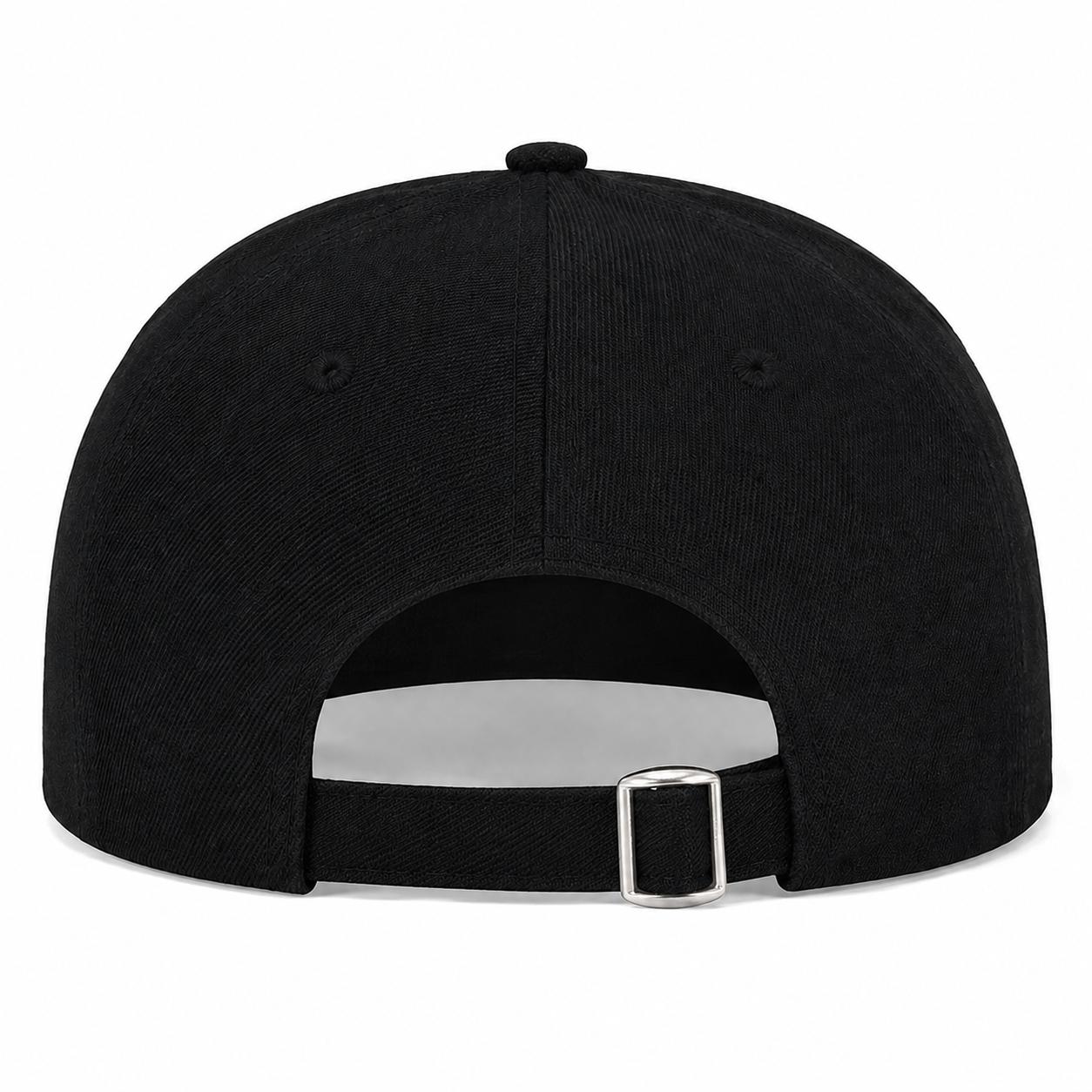Unisex Plain Black Baseball Cap – Adjustable Casual Sports Hat