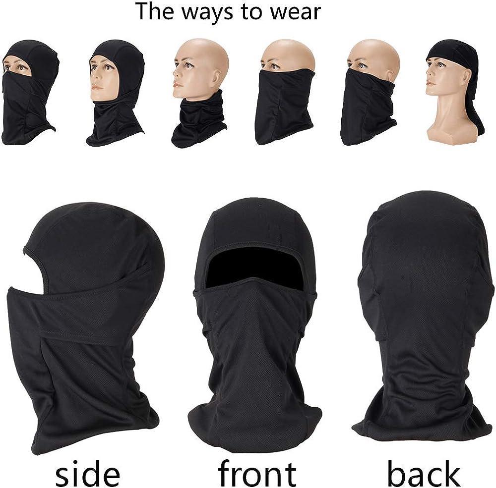 Unisex Balaclava Face Cover – Black Stretch Head Mask for Outdoor Wear