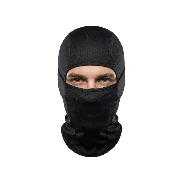Unisex Balaclava Face Cover – Black Stretch Head Mask for Outdoor Wear