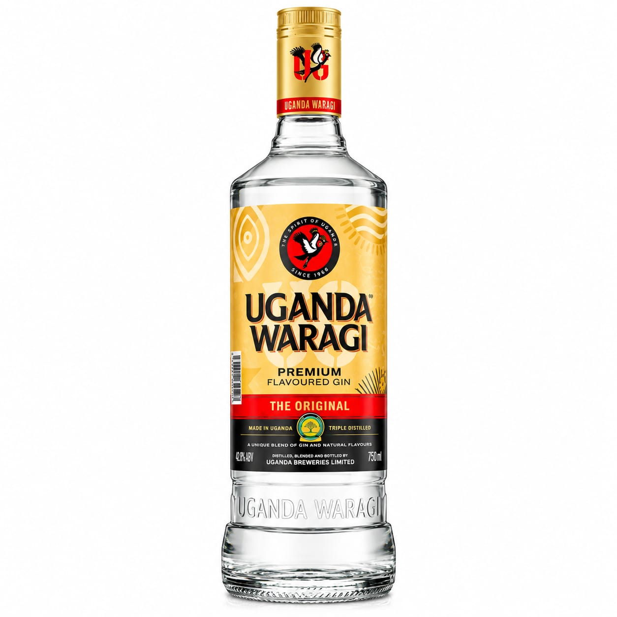 Uganda Waragi Premium Flavoured Gin – Original 750ml. UG. Alcoholic Drink. Spirit.