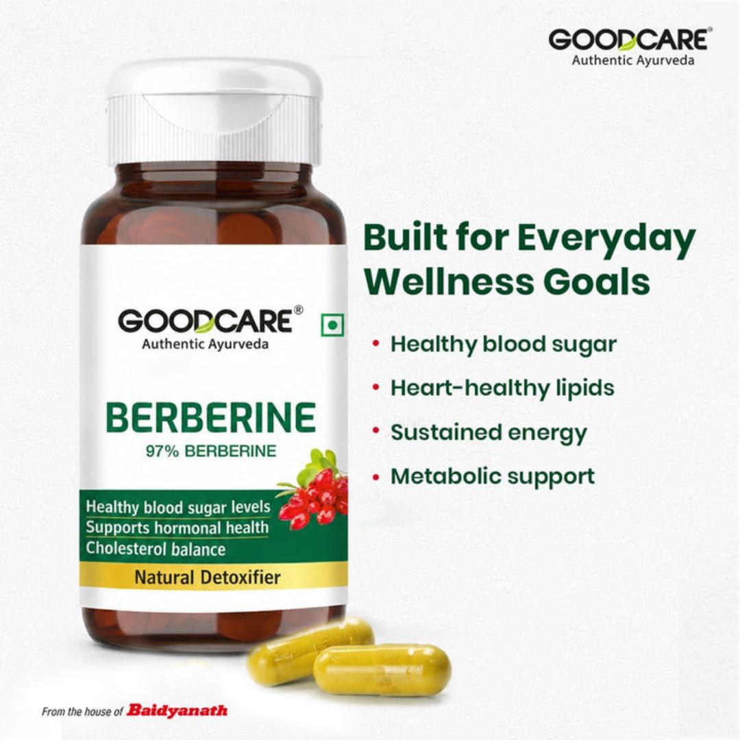 Berberine Capsules 1000mg 60's Berberine Capsules are a metabolic health supplement formulated with Berberis aristata extract. They are traditionally used to help balance blood sugar levels, improve i