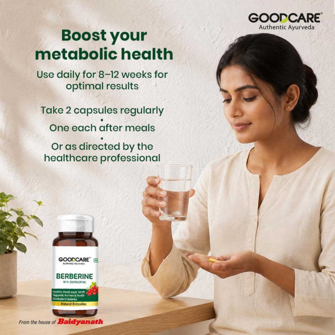 Berberine Capsules 1000mg 60's Berberine Capsules are a metabolic health supplement formulated with Berberis aristata extract. They are traditionally used to help balance blood sugar levels, improve i