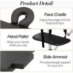 Portable Massage Bed 3 Fold Foldable Massage Table Aluminium Massage Bed Massage Table