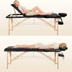 Portable Foldable 3 Fold Massage Bed Home patient Bed Facial Steaming Bed Tattoo Bed Beach Bed