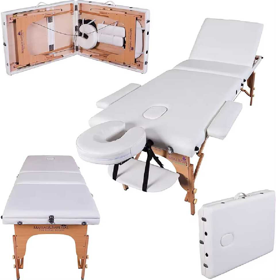 Portable Foldable 3 Fold Massage Bed Home patient Bed Facial Steaming Bed Tattoo Bed Beach Bed