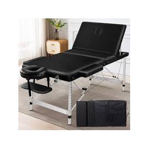 Portable Massage Bed 3 Fold Foldable Massage Table Aluminium Massage Bed Massage Table