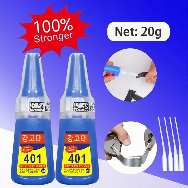 🔥🛍️ NEW ARRIVAL ✨ 401 SUPER GLUE 💪💯 STRONG & FAST-BONDING ADHESIVE FOR QUICK REPAIRS AND EVERYDAY FIXING 🛠️🔧 IDEAL FOR SUITABLE HOUSEHOLD, DIY AND CRAFT PROJECTS 🏠🎨 COMPACT, CONVENIENT & EASY