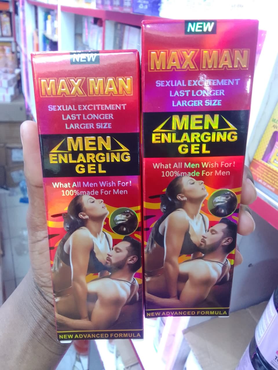 MAX MEN Maxman Green Penis Enlargement & Delay Gel- 50ml Men Max Man Massage Men Enlarging Gel/Cream Penis Becomes Longer and Thicker Penis Enhancement Cream/Gel Natural Sexual Excitement Last
