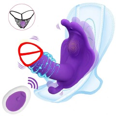 Butterfly Rabbit Vibrator for Women – Remote-Controlled G-Spot & Clitoral Stimulator, 10 Modes, USB Rechargeable