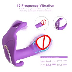 Butterfly Rabbit Vibrator for Women – Remote-Controlled G-Spot & Clitoral Stimulator, 10 Modes, USB Rechargeable