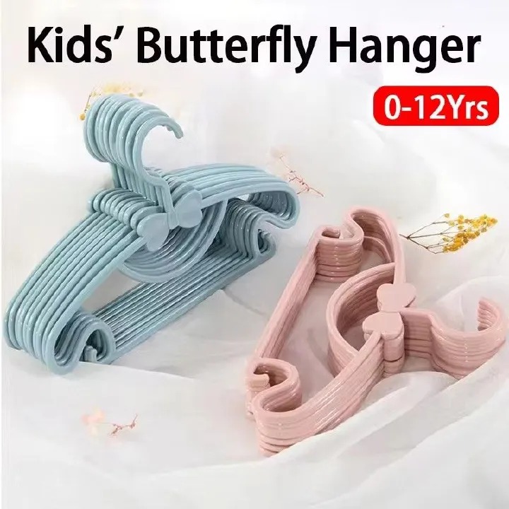 Generic 1 Dozen (12pc) New Kid's Hangers: 12-Piece Non-Slip Hanger Set – Plastic Kids Hangers, Perfectly Designed to Fit Babies, Toddlers, and Teen Clothing
