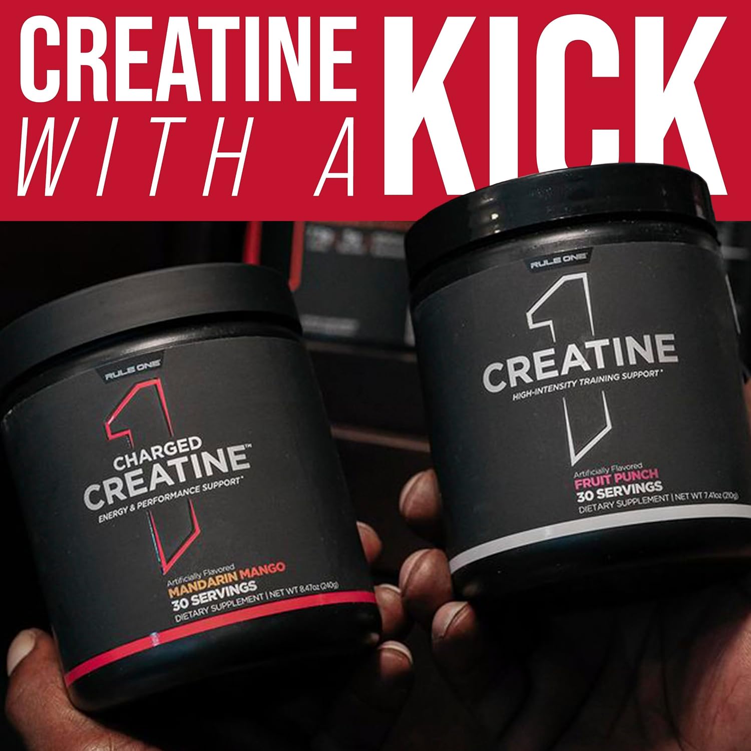 Rule 1 Proteins Charged Creatine, Sour Candy, 30 Servings
Multi-Function Workout Supplement with Creatine, Electrolyte, & Energy Blends for Intensity, Performance, & Hydration Support