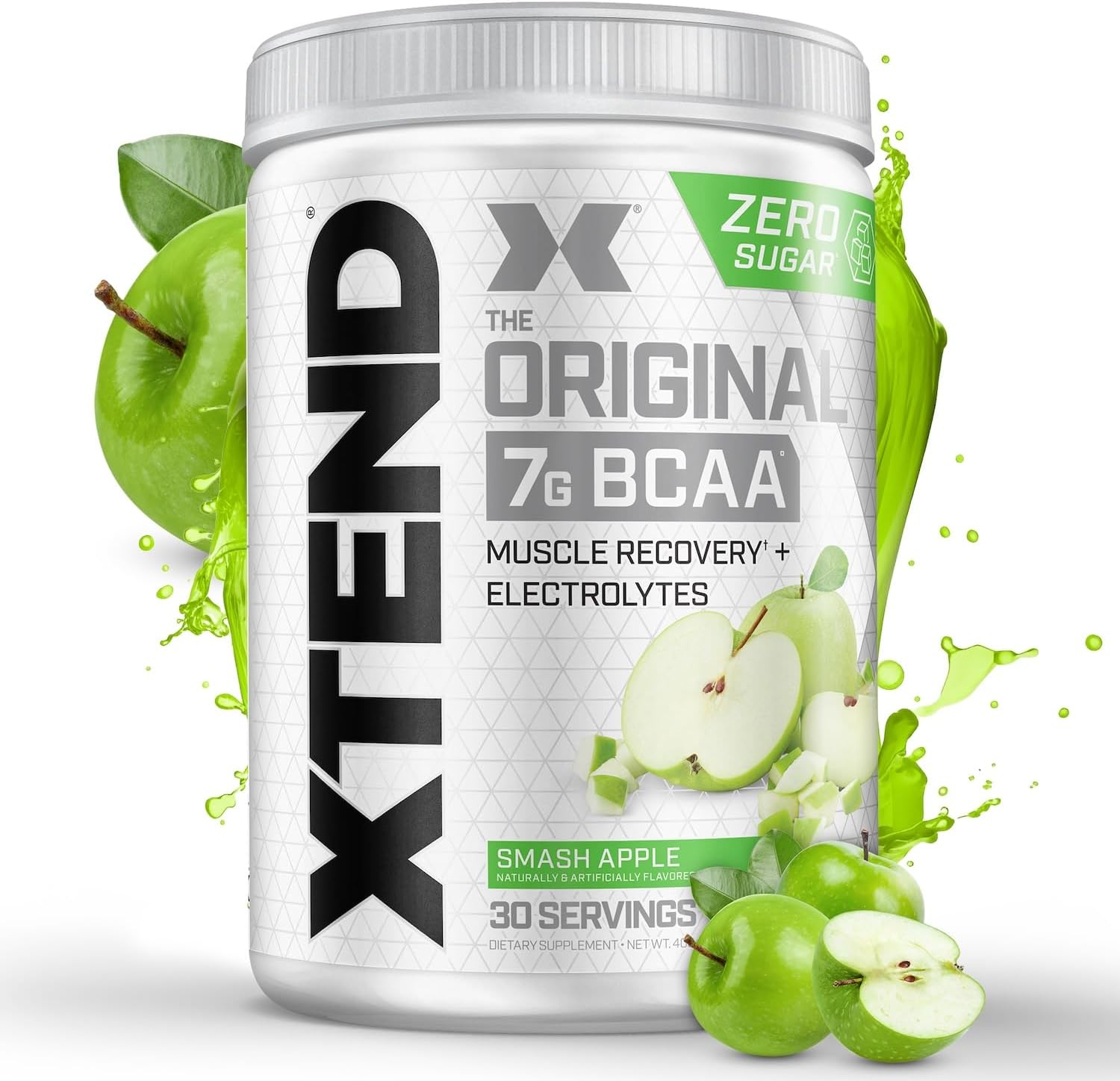 XTEND Original BCAA Powder- 7g BCAAs in 2:1:1 Ratio, Intra Workout Support with Glutamine & Electrolytes, Amino Acids for Hydration & Muscle Recovery, 405 gm, 30 Servings