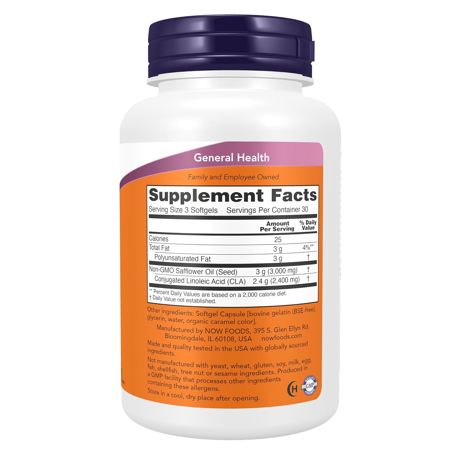 Now Foods, CLA, 800 mg, 90 Softgels Helps Weightloss & weight management