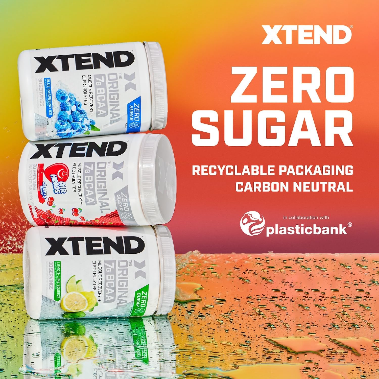 XTEND Original BCAA Powder- 7g BCAAs in 2:1:1 Ratio, Intra Workout Support with Glutamine & Electrolytes, Amino Acids for Hydration & Muscle Recovery, 405 gm, 30 Servings