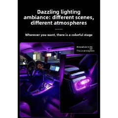 Car LED Interior Lights USB Plug-in – Colorful RGB Ambient Night Light, Mini Portable Atmosphere Lamp for Car, Bedroom & Travel Decoration