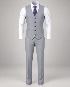EASTER SALE HOT New British Style 3PC Trendy Elegant Handsome Men's Suit Vest Men's Clothing Tops Waistcoat European American White Fitting Official Shirt and Trouser