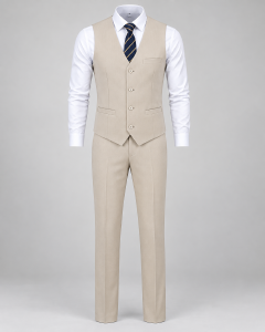 EASTER SALE HOT New British Style 3PC Trendy Elegant Handsome Men's Suit Vest Men's Clothing Tops Waistcoat European American White Fitting Official Shirt and Trouser