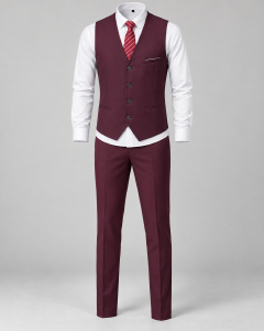 EASTER SALE HOT New British Style 3PC Trendy Elegant Handsome Men's Suit Vest Men's Clothing Tops Waistcoat European American White Fitting Official Shirt and Trouser