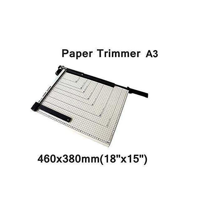 Offer Paper Cutter A3 Size 18 Inch, Guillotine Trimmer A3 A4, B5, A5, B6, B7. Capacity: Approx 12 Sheets. for Craft Paper, Coupon, Label and Cardstock