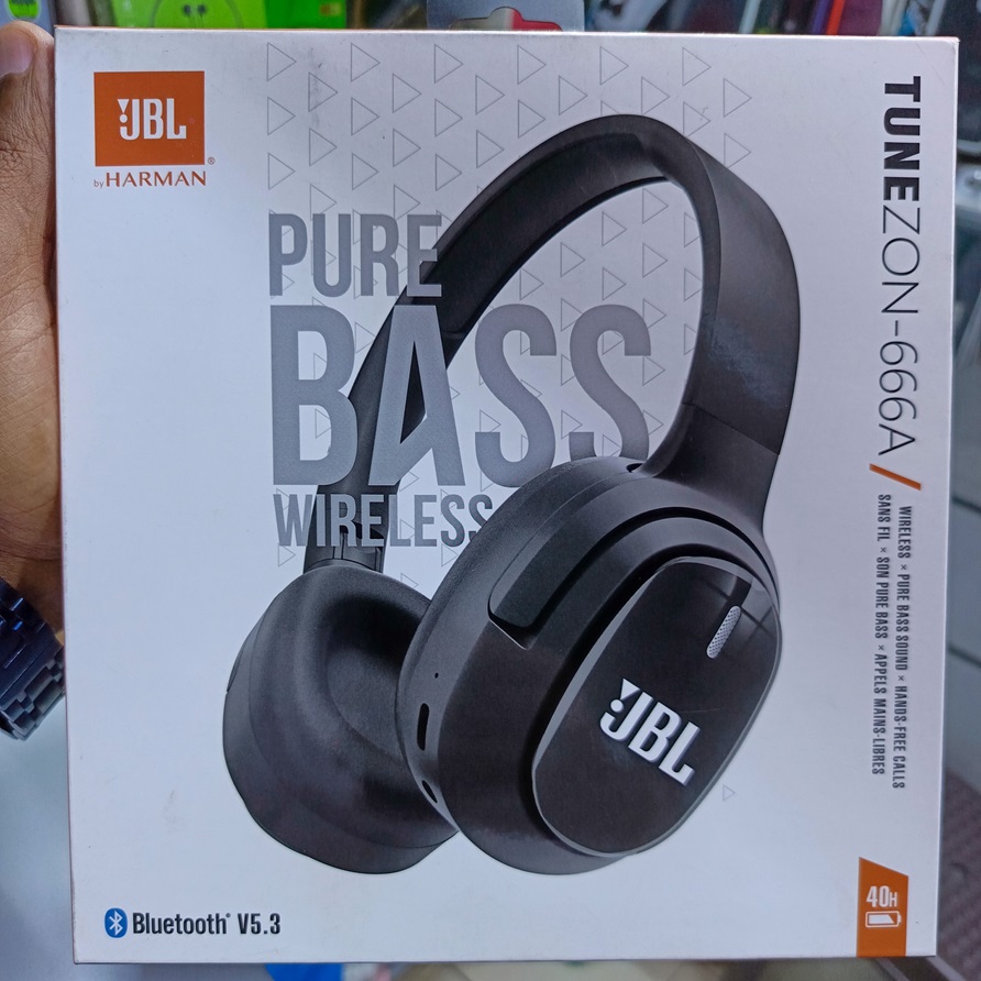 JBL Zon - 666A headphones   Up to 40 Hours of Play time Wireless Version 5.4 Bluetooth   Rechargeable Battery
