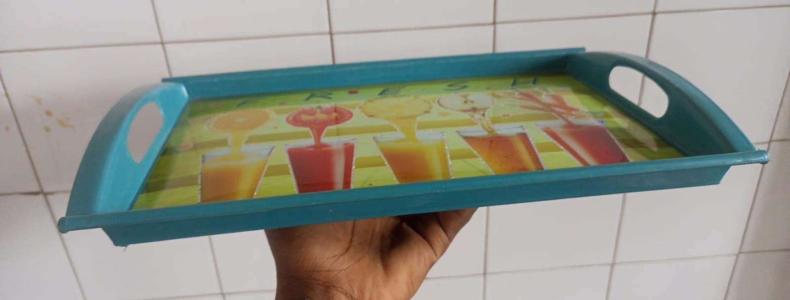 Plastic tray Italian tray small printed high-quality,food grade plastic,light weight,strong, and easy to clean plastic tray home restaurant hotel food and fruits tray