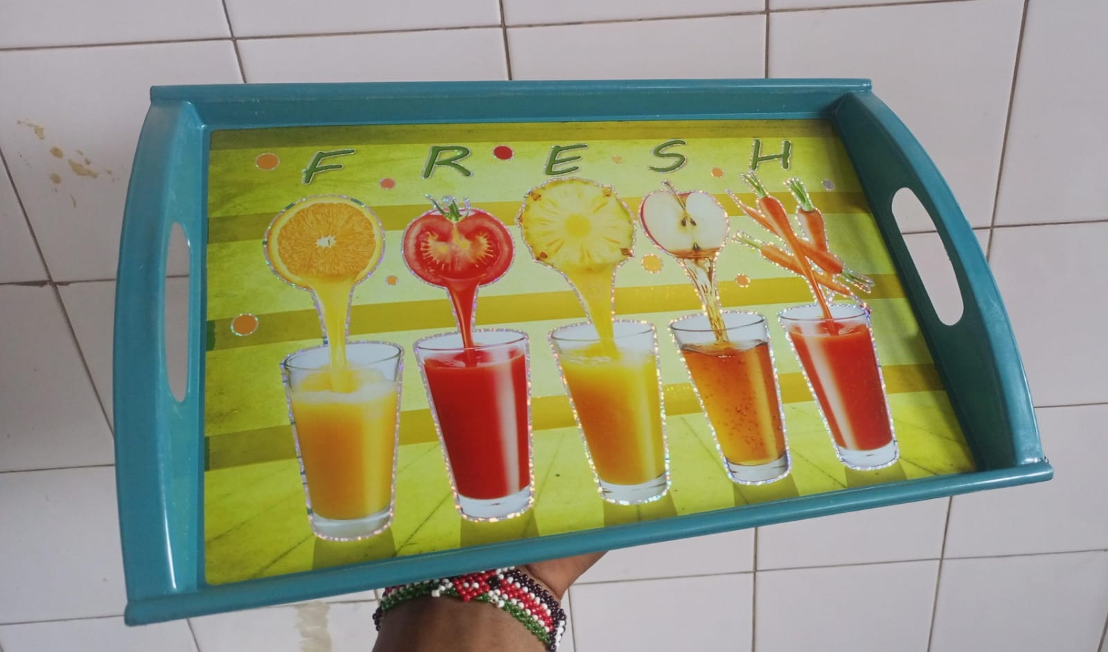Plastic tray Italian tray small printed high-quality,food grade plastic,light weight,strong, and easy to clean plastic tray home restaurant hotel food and fruits tray