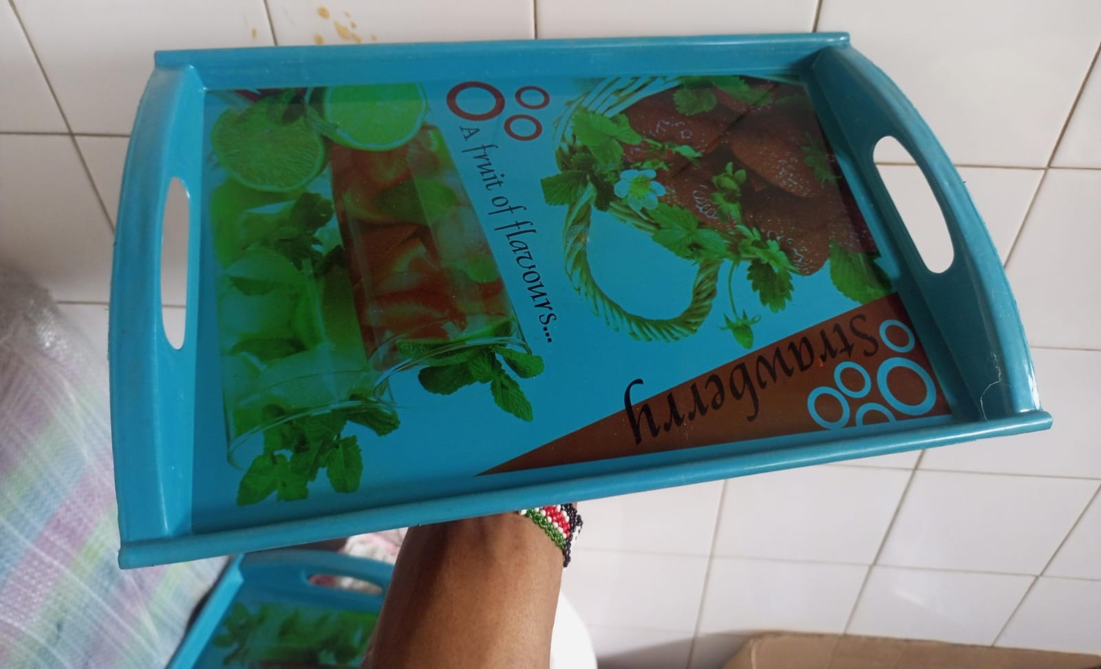 Plastic tray Italian tray small printed high-quality,food grade plastic,light weight,strong, and easy to clean plastic tray home restaurant hotel food and fruits tray