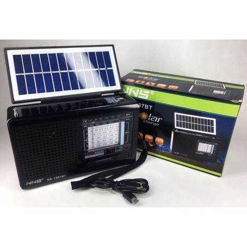NNS NS-1587BT Solar Radio - Bluetooth, USB, Micro SD, Portable