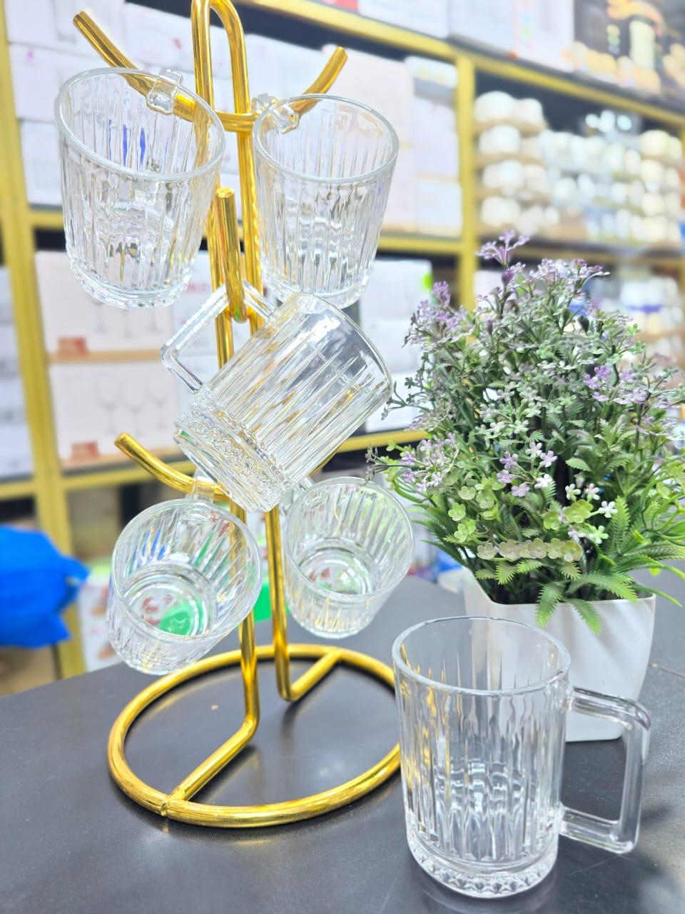 6 Pcs 200ml Glass Cup Set – Elegant Clear Drinking Glasses for Juice, Water & Coffee, High-quality clear glass for a clean, elegant presentation, Perfect size for juice, water, milk, coffee etc.