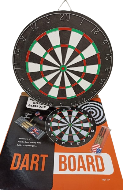 Professional Dart Board Set – Heavy Duty Target Game Board for Home & Pub Use, Durable compressed fiber board for long-lasting use, Clear scoring zones for competitive games.