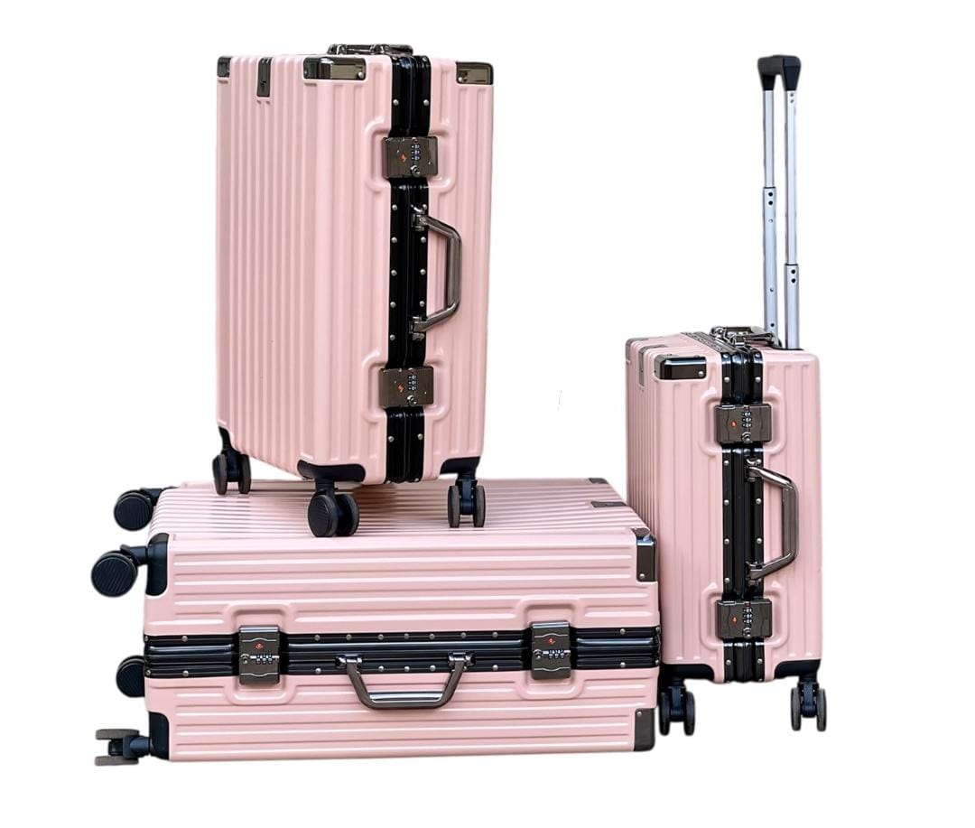 ZIPLESS HARD SHELL SUITCASES| Set of 3 Zipless Suitcases – 27” No.4 Large, Medium & Small Hard Shell Travel Luggage Set