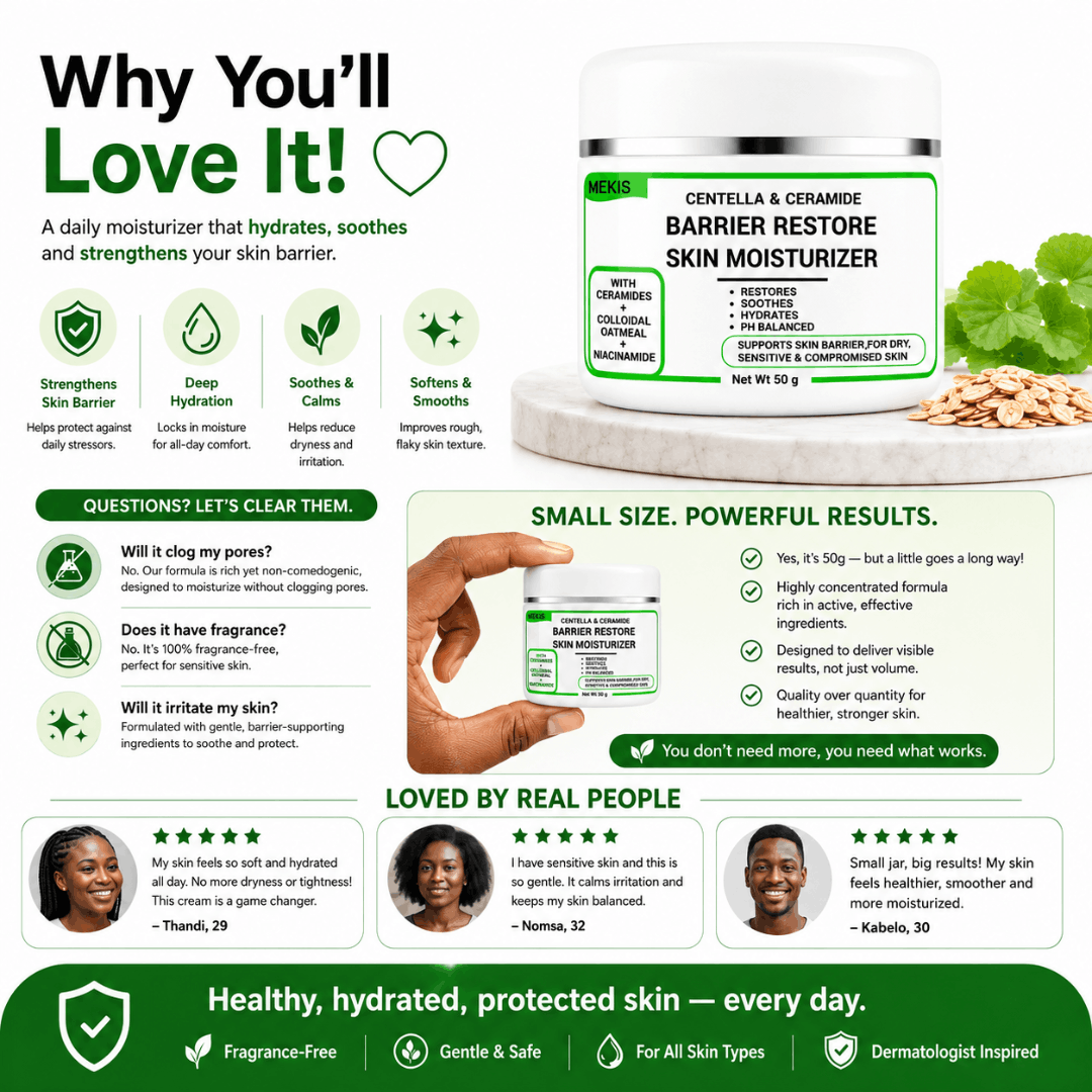 Centella Ceramide Barrier Restore Cream -For dry, tight, irritated, flaky, or sensitive