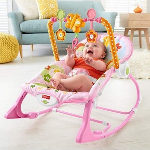 CLEARANCE OFFER Hu-Baby Hu-Baby 2-in-1 Pink Portable Baby Rocker