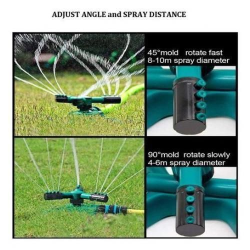 3 Arm 360 Degrees Auto-Rotating Water Garden Sprinkler.