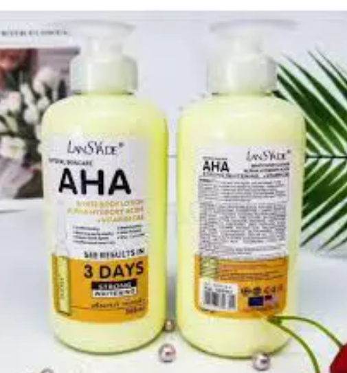 🔥🔥🔥 Limited wholesale offer only best quality and best AHA LansYade Fruit Acid Vitamin C & Vitamin E Skin Moisturizing Body Lotion 500ml. / LansYade 500ml Vitamin C Whitening Body lotion 3 day