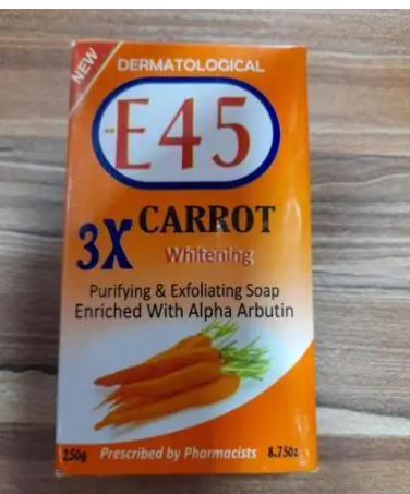 E45 3X Carrot Whitening Anti-Acne Soap 250g
🔥🔥🔥 Limited wholesale offer only best quality and best products