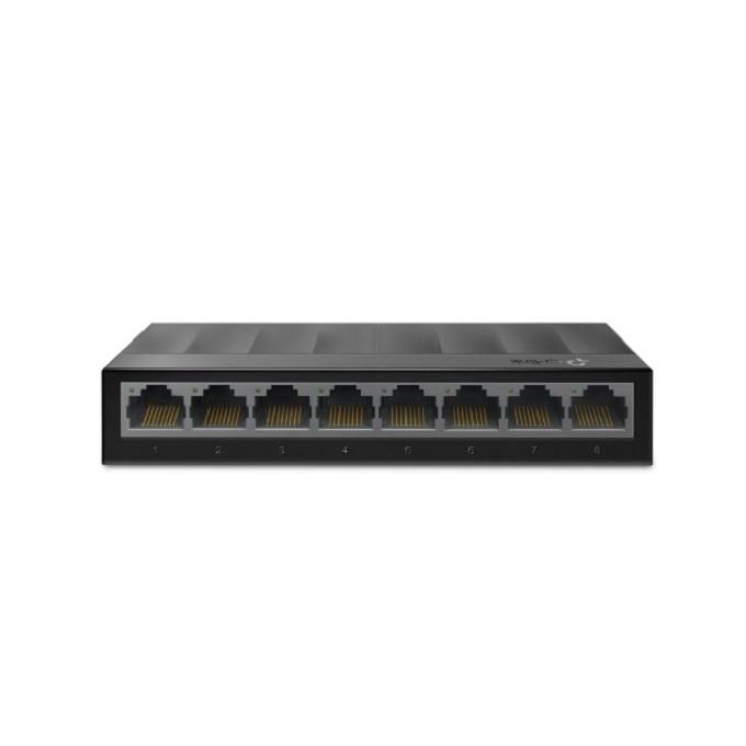TPLink 8-Port Gigabit Desktop Network Switch, Plug and Play, Desktop or Wall-Mount, Plastic Case Ethernet Splitter, Fanless, Traffic Optimization, Unmanaged- TP-LINK TL-SG1008D