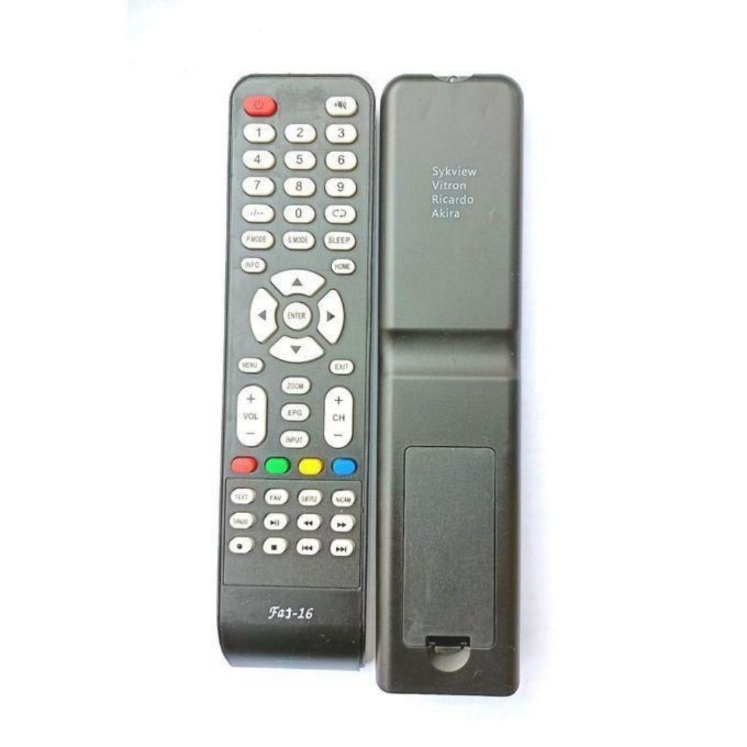 Universal Remote Control – Compatible with Skyview, Vitron,Artel, Ricardo & Akira TVs- Fat 16
